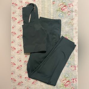 Girlfriend Collective Top and Bottom Moss Green Set